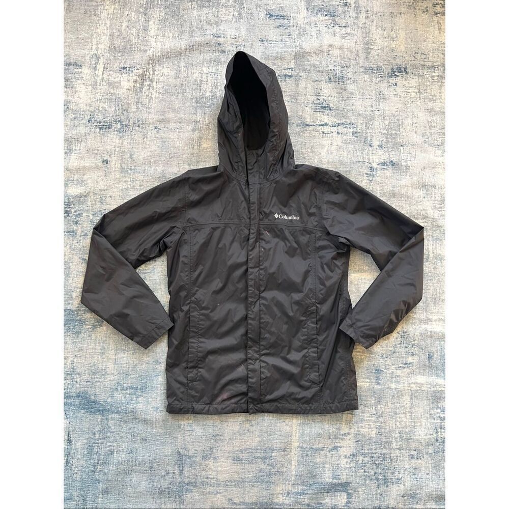Columbia Black Watertight II Rain Jacket Style # 1533891 Men's Small